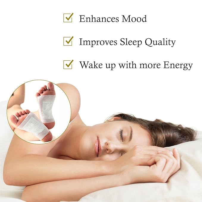 Foot Patche Stress Relief Detox Patch Solution Ginger Belly Drainage Lymphatic Drainage, Cleansing Toxin Remover Foot Pads Deep Sleep Patch